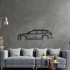 RS6 2022 Detailed Silhouette Metal Wall Art