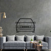 Scirocco 1987 Front  Silhouette Metal Wall Art