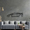 Huracan STO Detailed Silhouette Metal Wall Art