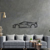 Corvette C8 HTC Detailed Silhouette Metal Wall Art
