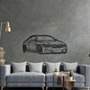 M4 F82 Front Angle Silhouette Metal Wall Art