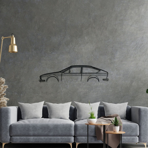 Alfa Alfetta GTV Classic Silhouette Metal Wall Art