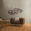 Impala 1958 Angle Silhouette Metal Wall Art