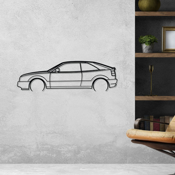 Corrado 1990 Detailed Silhouette Metal Wall Art