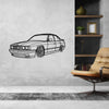 E34 Front Angle Silhouette Metal Wall Art
