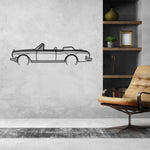 Royce Corniche convertible 1981 Detailed Silhouette Metal Wall Art