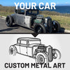 Your Custom Car Silhouette Metal Wall Art Service