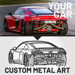 Your Custom Car Silhouette Metal Wall Art Service