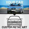 Your Custom Car Silhouette Metal Wall Art Service