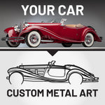 Your Custom Car Silhouette Metal Wall Art Service