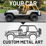 Your Custom Car Silhouette Metal Wall Art Service