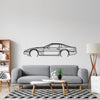 Corvette c4 Detailed Silhouette Metal Wall Art