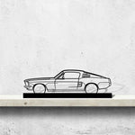Mustang GT Fastback 390s Silhouette Metal Art Stand