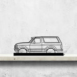 Bronco XLT 1995 Silhouette Metal Art Stand