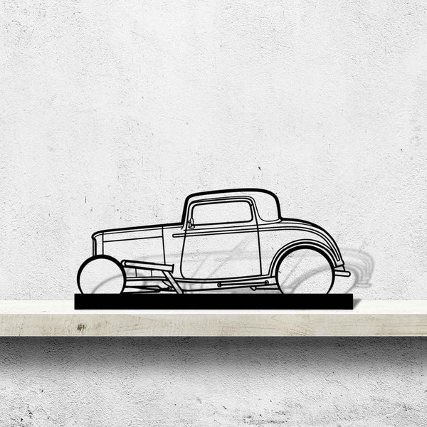 Street Rod 1932 Silhouette Metal Art Stand
