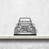 Wrangler Offroad Front Silhouette Metal Art Stand