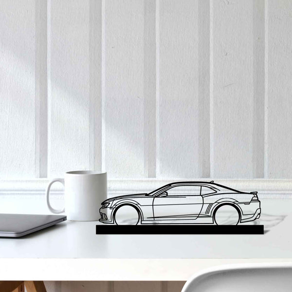 Camaro SS 2014 Silhouette Metal Art Stand