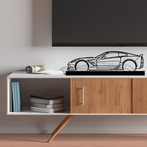 Corvette C7 GS Silhouette Metal Art Stand